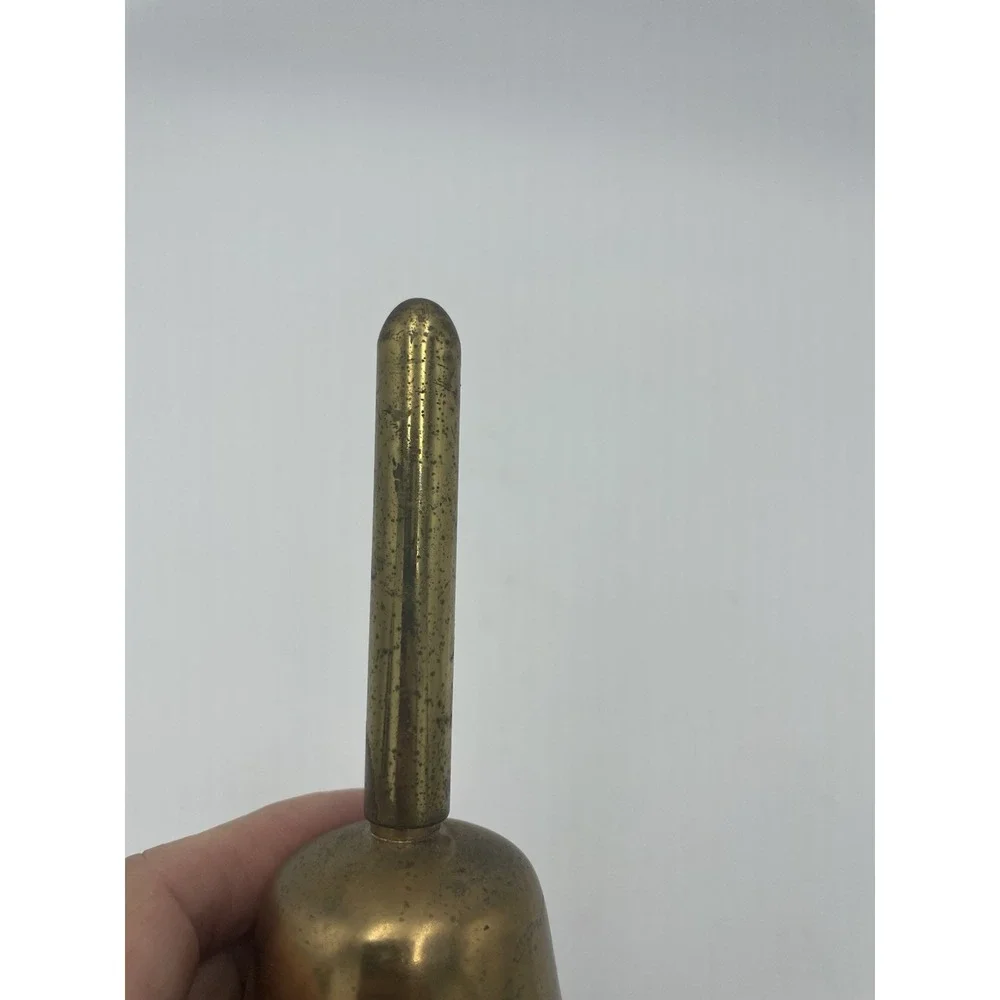 Vintage Solid Brass Heavy Hand Bell Chain Clapper Ball 6